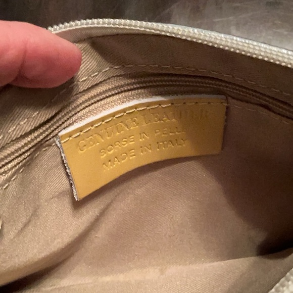 Silver Textured Clutch with Tassel Accent - Picture 4 of 4